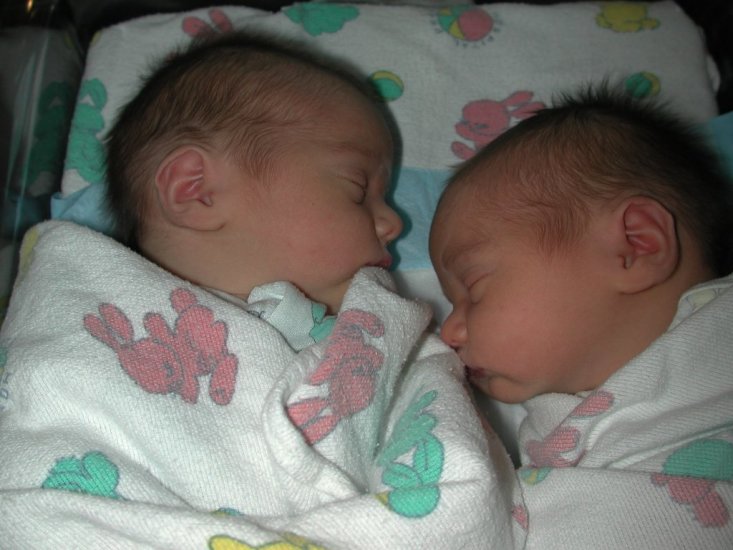 The twins (before they had names)