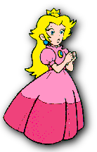 This is a picture of Princess Peach from Super Mario Advance for Gameboy Advance