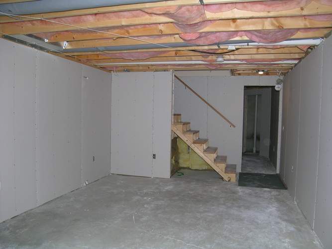 Family room looking toward the stairs