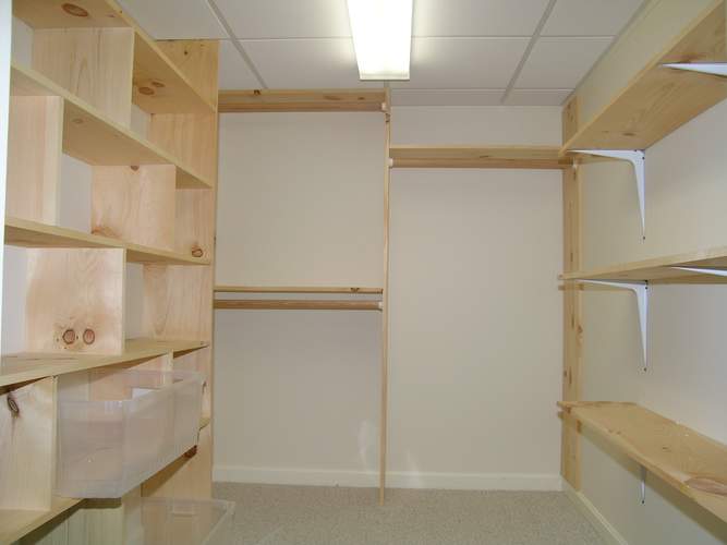 Closet (shelves and coat racks installed)