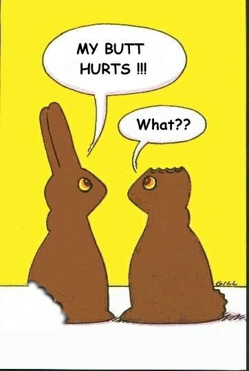 Easter themed bunny cartoon