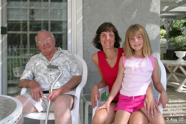 Grandpa Tesoriero, Michelle, and Claire