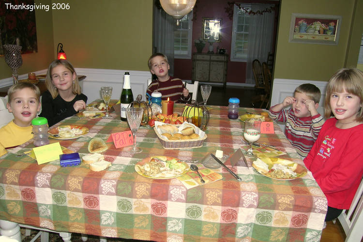 Kids on Thanksgiving