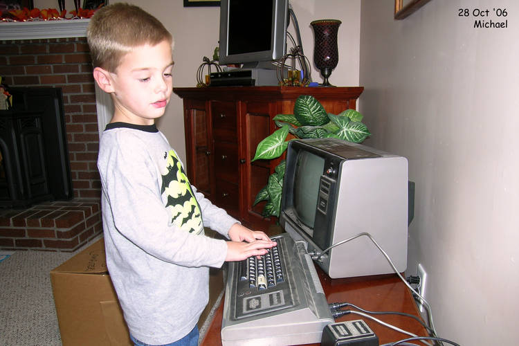 Michael on the TRS-80