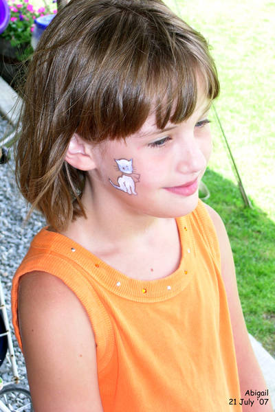 Abigail gets a little face painting