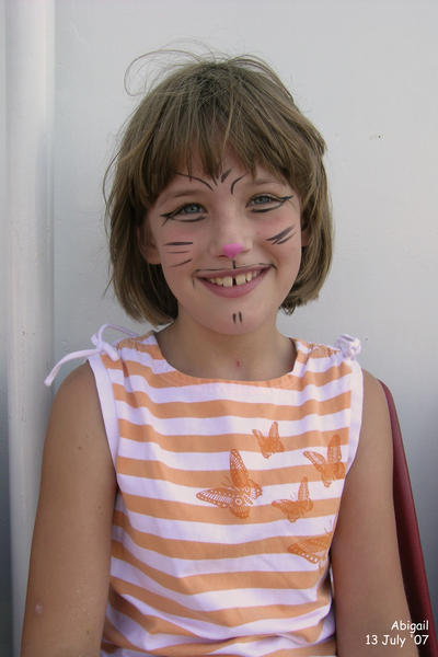 Abigail with some kitty face painting