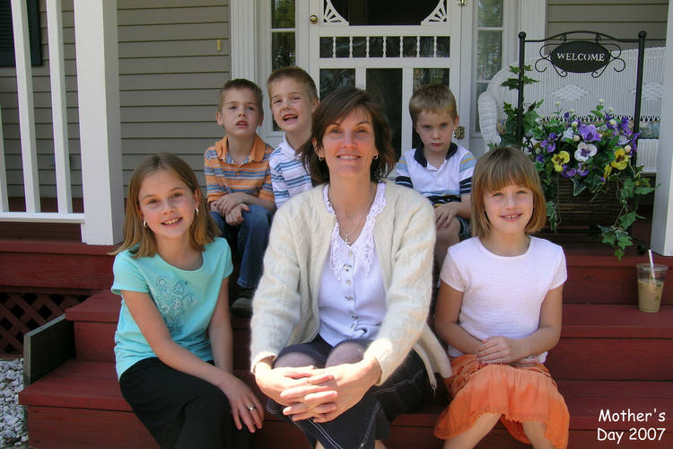 Michelle with the kids on Mothers Day