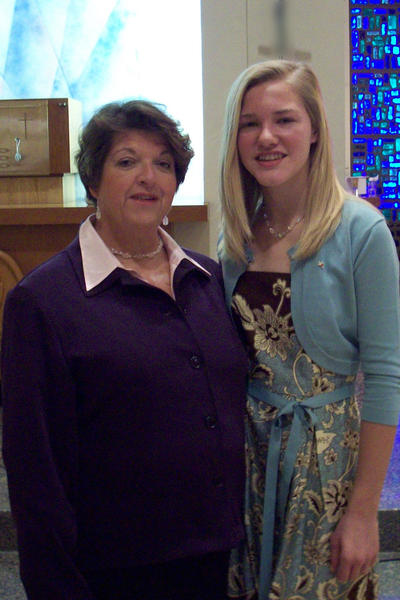 Bev and Cassidy at her Confirmation