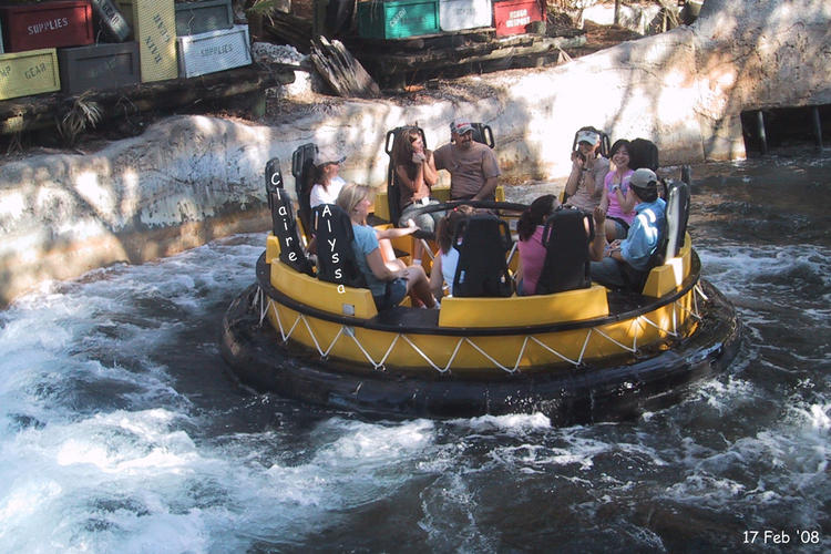 Claire and Alyssa rafting