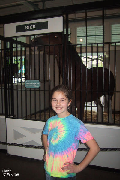 Claire and a Clydesdale
