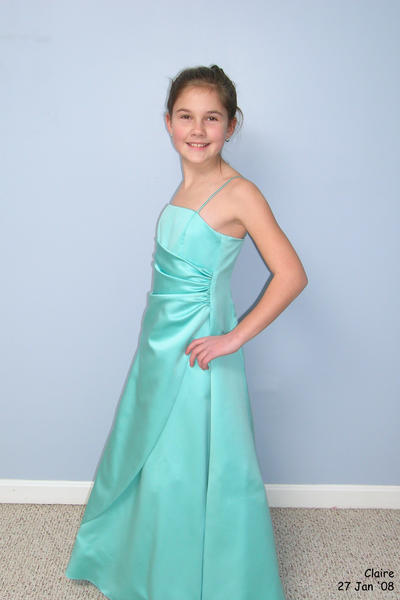 Claire in her Jr. bridesmaid dress