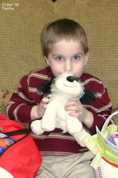 Timothy with his new WebKinz