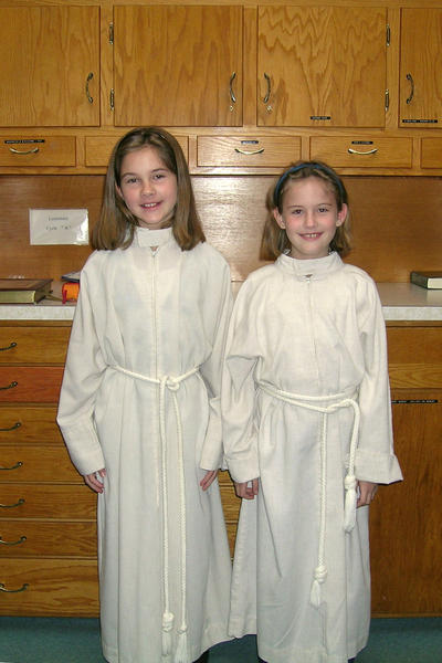 Claire and Abby - first Mass