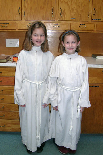 Claire and Abby - first Mass