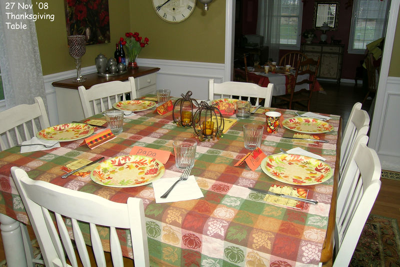 The main dining room table just before Thanksgiving