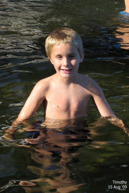 Timothy enjoying Lake Winnipesaukee