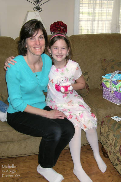 Michelle and Abigail on Easter
