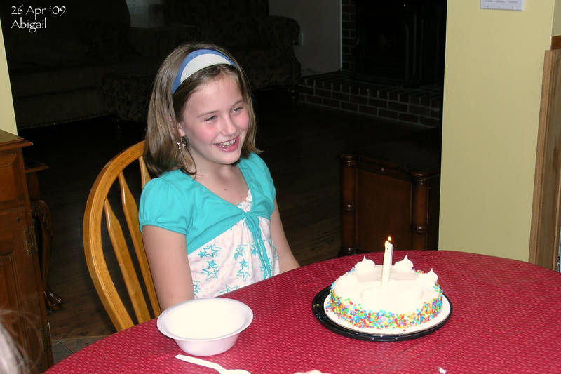 Abigail on her 11th birthday