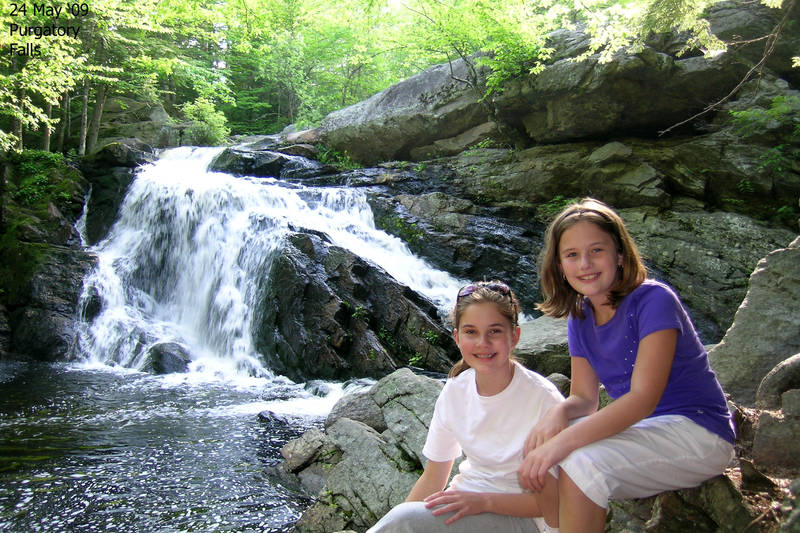 Claire and Abby at Purgatory Falls