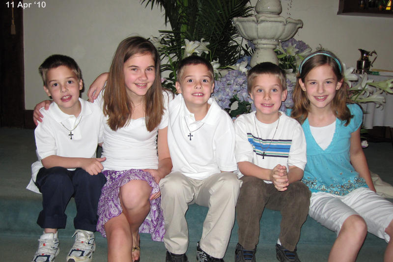 The kids on the twins 1st Communion