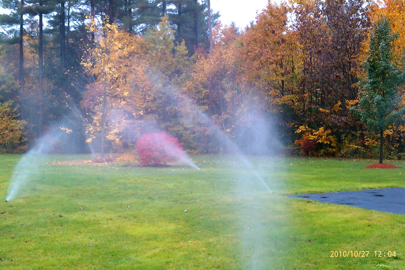 Autumn purging of the sprinklers