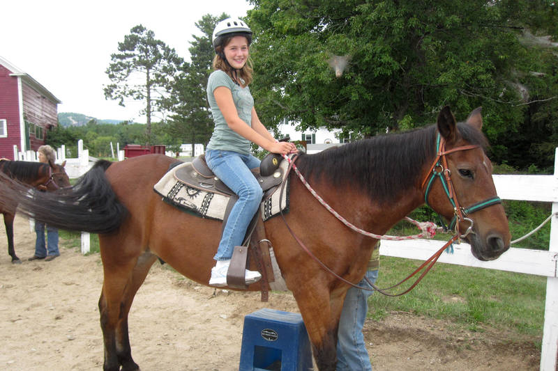 Abby tries horseback riding